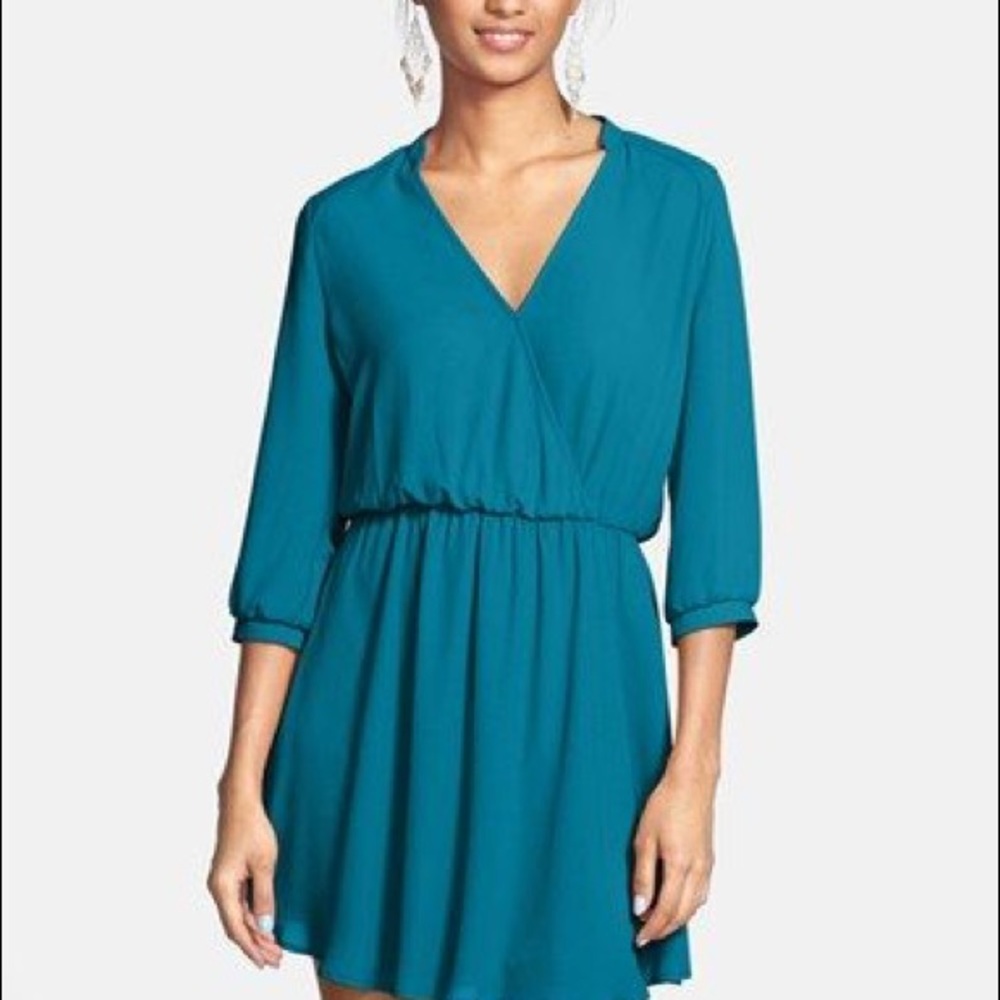 Nordstrom Navy Faux Wrap Dress